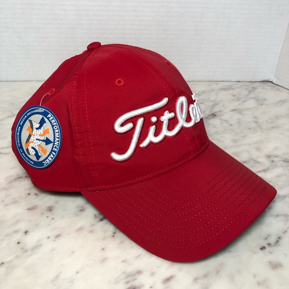 NWT Red Titleist Tour Performance Hat OS (with Embroidery) - Picture 3 of 10